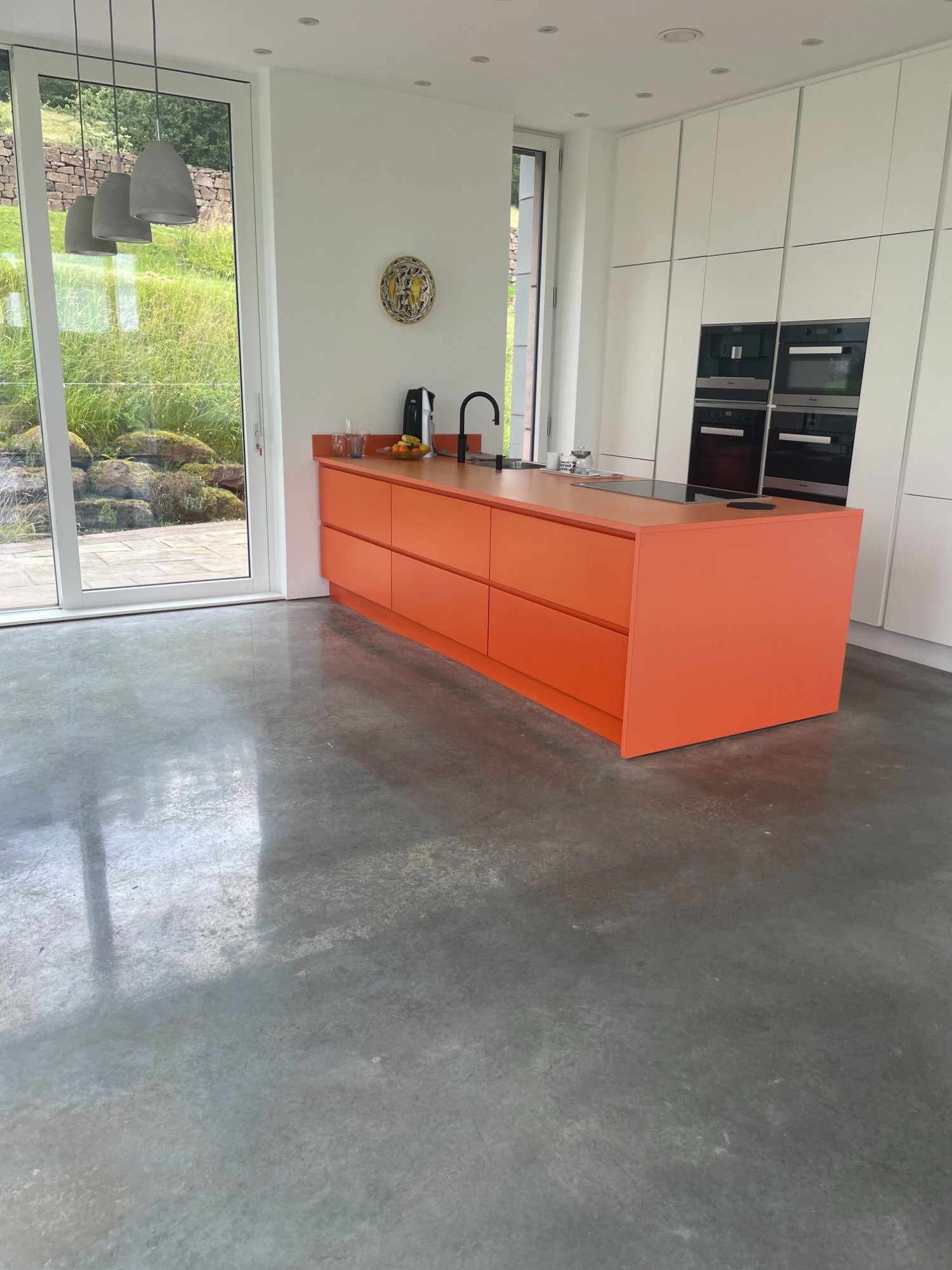 Satin cream aesthetic kitchen