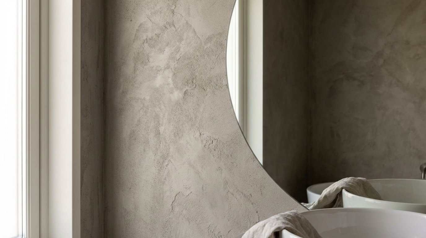 Rough trowel microcement finish — textured artisan surface